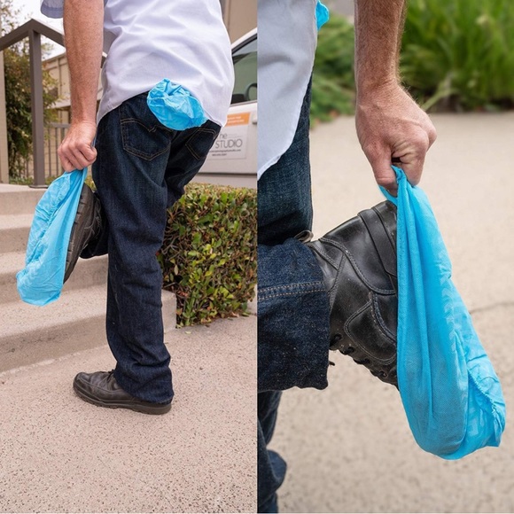 NWOT (150 Pack) Shoe Covers Disposable - Fits Up to Men's 10 & US Women's 12 - Picture 4 of 6